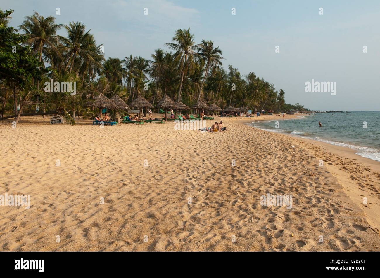 schönen langen Strand auf der Insel Phu Quoc in Vietnam Stockfoto