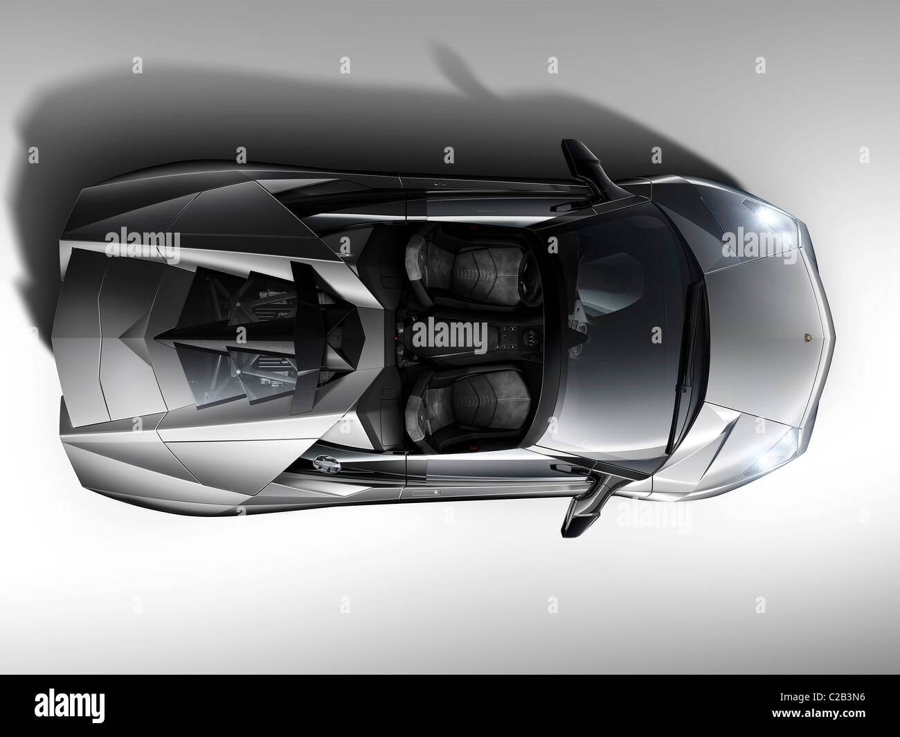 Lamborghini präsentiert der Reventon Roadster. Der 6,5-Liter-Zwölfzylinder-erzeugt 493 kW (670 PS), katapultiert den Roadster Stockfoto