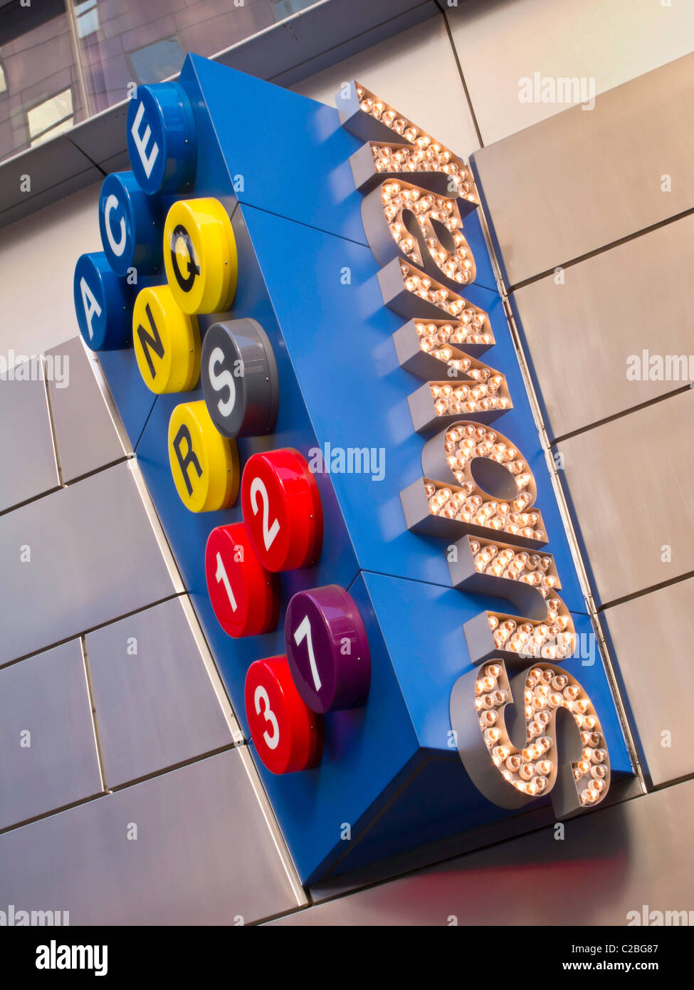 U-Bahnstation, 42nd Street und 8th Avenue, Times Square, New York, USA Stockfoto