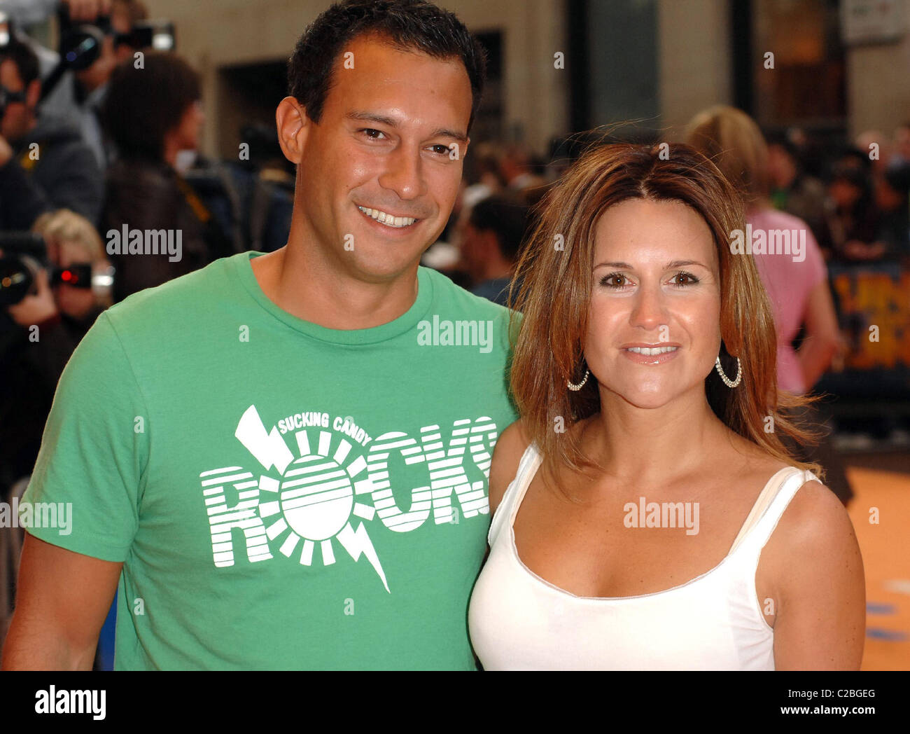 Harriet Scott UK-Premiere von "Run, Fat Boy, Run," statt im Odeon West End - Ankünfte London, England - 03.09.07: Stockfoto