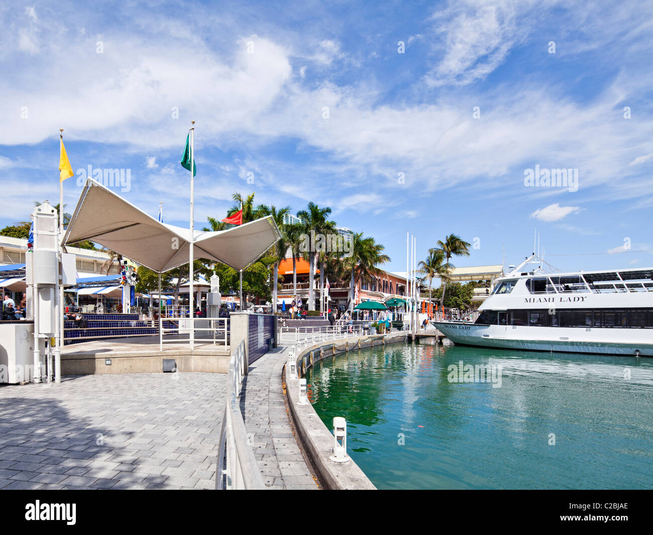 Die Innenstadt von Miami Bayside Marketplace Stockfoto