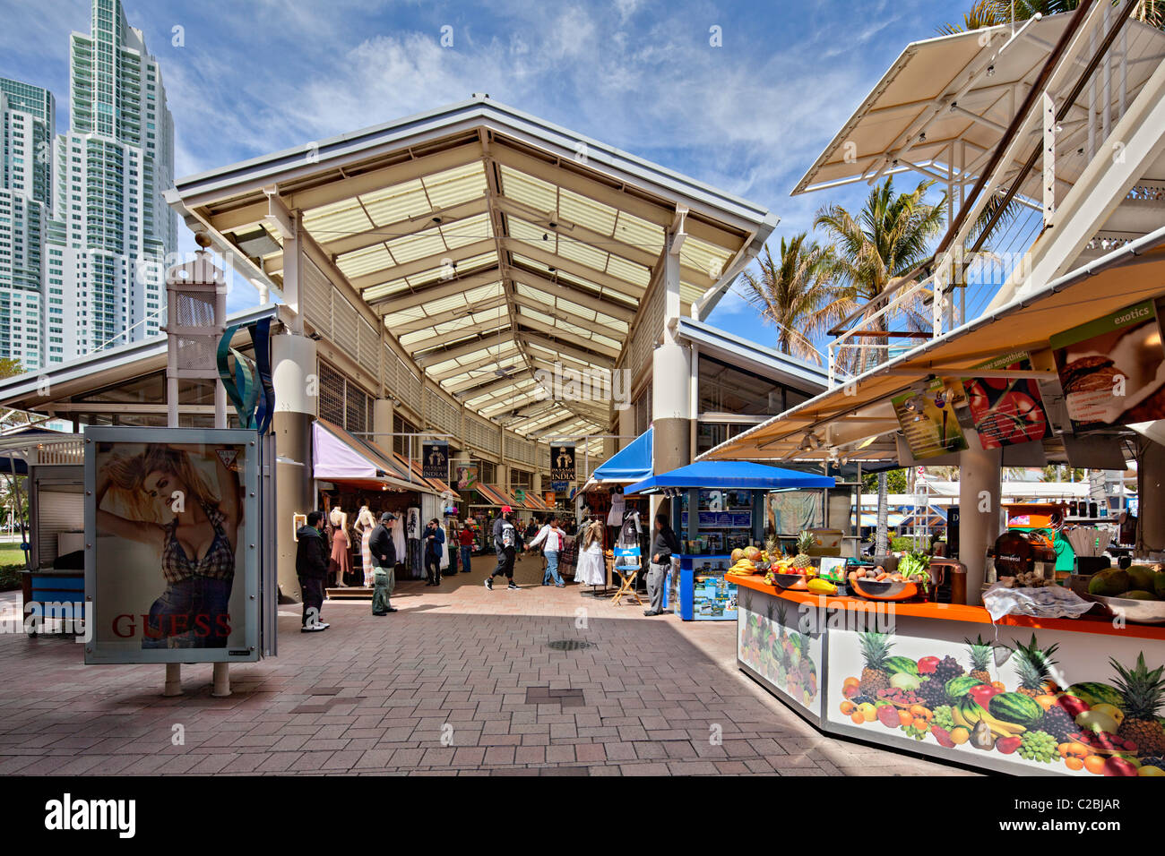 Die Innenstadt von Miami Bayside Marketplace Stockfoto
