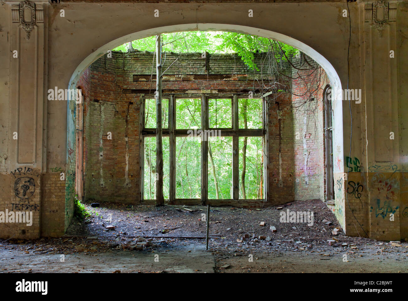 Verlassenen Krankenhaus, Brandenburg, Deutschland Stockfoto