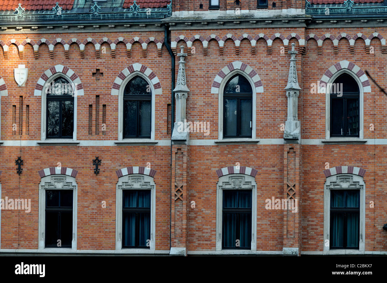 Krakau - Architektur der mittelalterlichen Zeit. Stockfoto