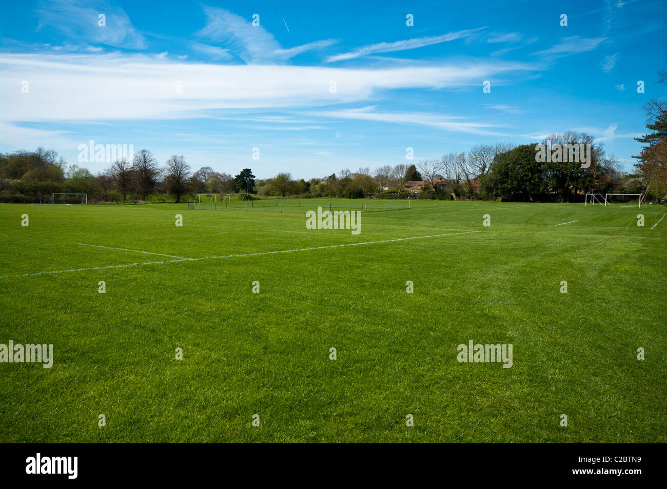 Spielfeld leer Sport Stockfoto