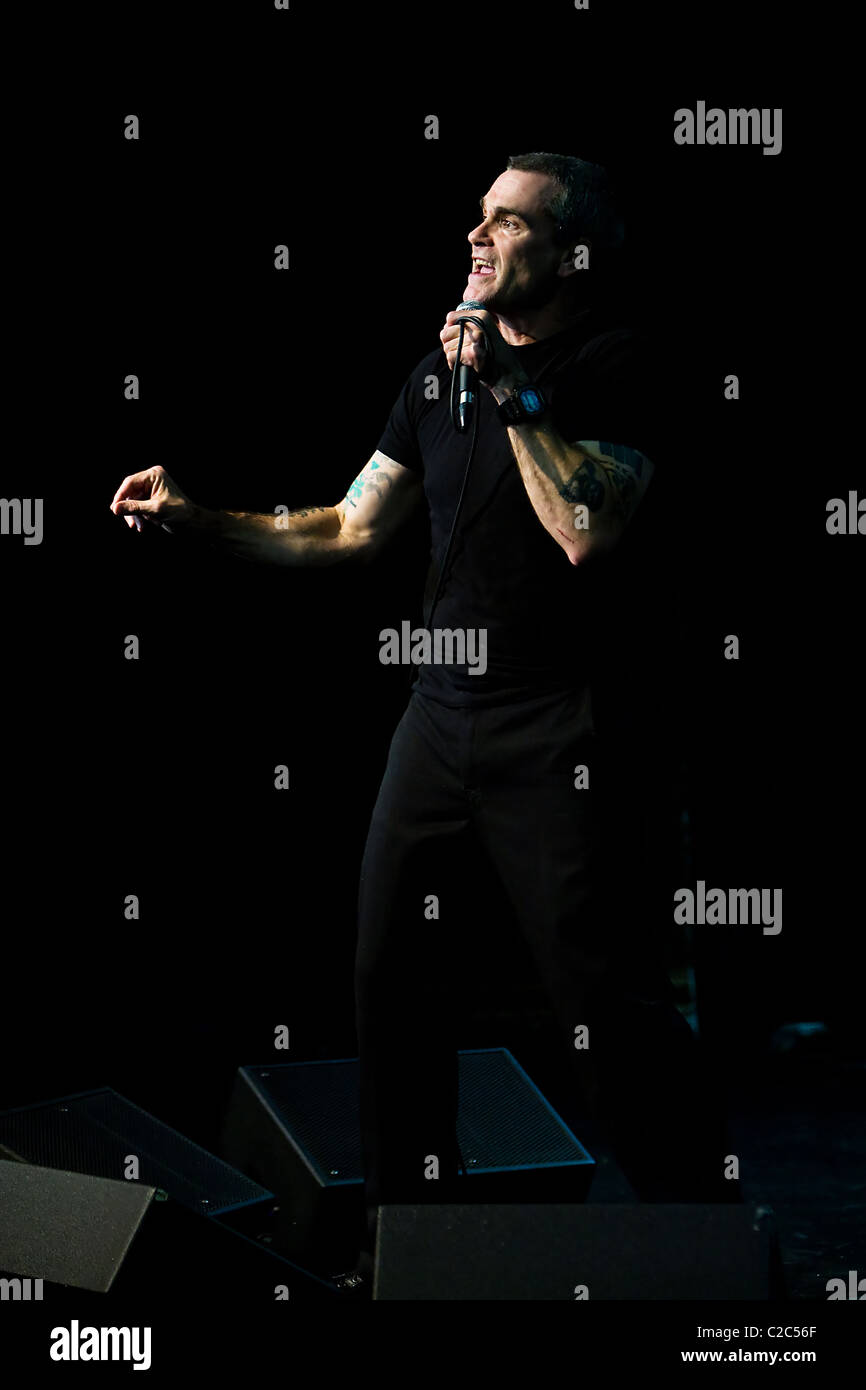 Henry Rollins auf der Bühne während seiner Spoken Word-tour Stockfoto