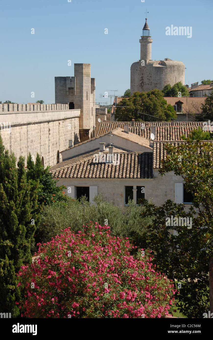 Frankreich, Languedoc-Roussillon, Gard, Camargue: die Tour de Constance ist das Wahrzeichen von befestigte Stadt Aigues-Mortes Stockfoto