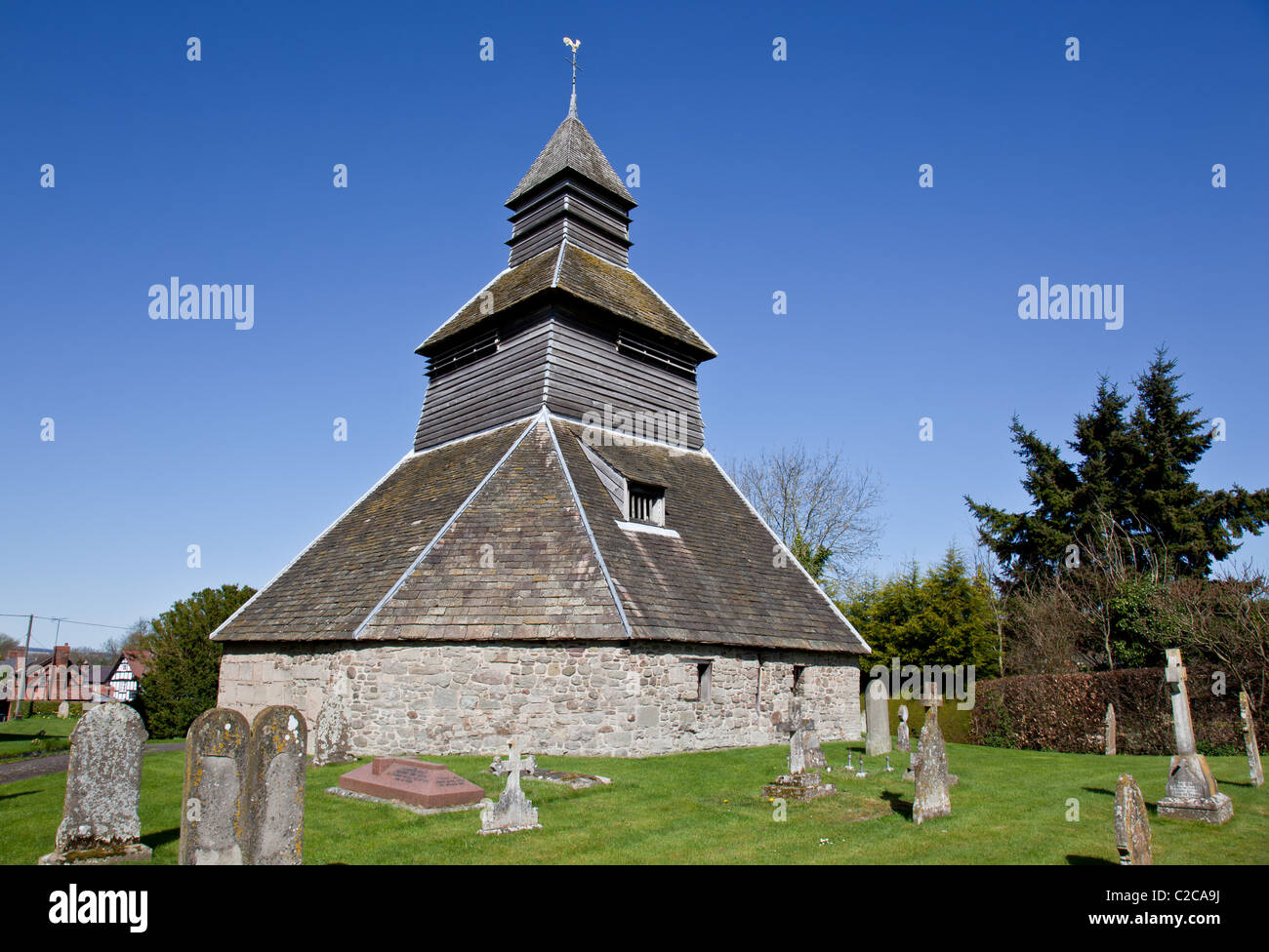 Die separate Bell Tower von Str. Marys Kirche, Pembridge, Herefordshire Stockfoto