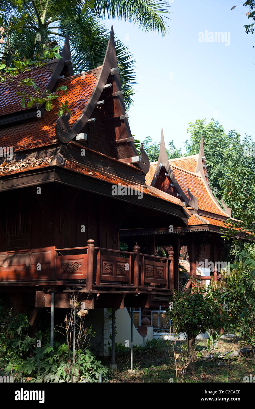 Traditionelle Thai Tempel-Architektur, Lampang, Thailand Stockfoto