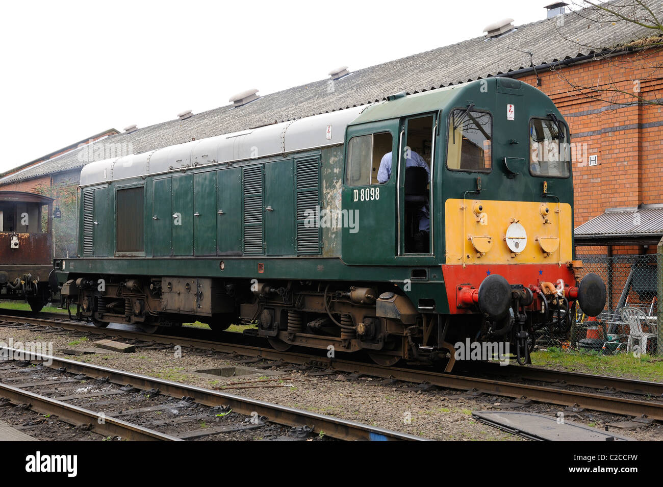 d8098 Klasse 20 Diesellok am großen Hauptbahnhof Loughborough England uk Stockfoto