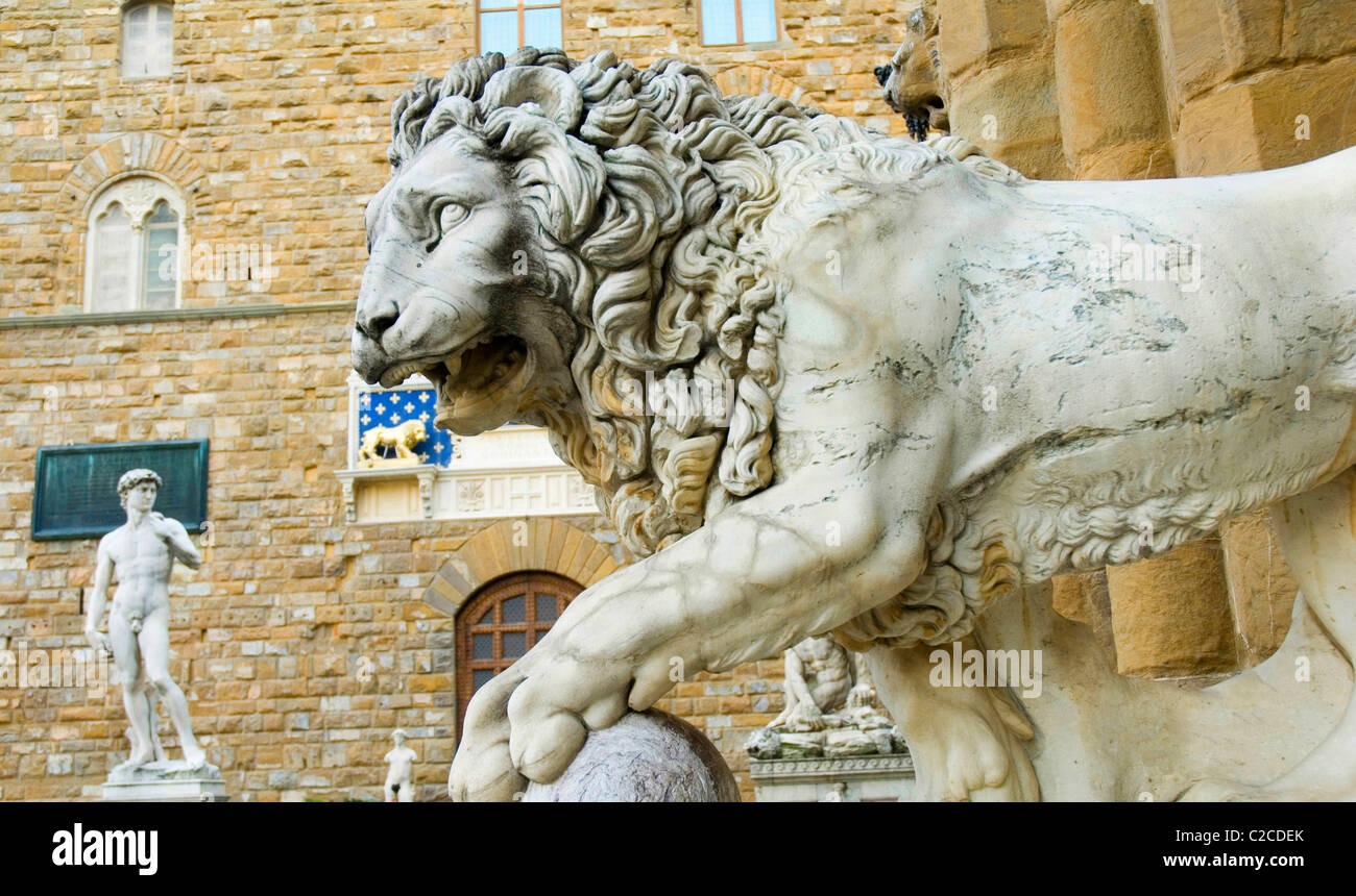 Statuen von Florenz, Italien Stockfoto