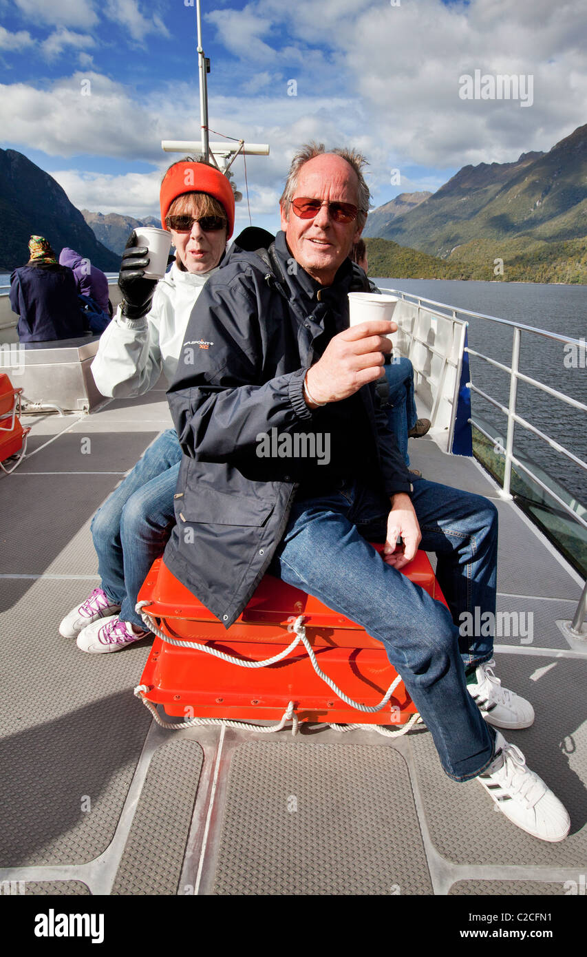 Zweifelhafte Sound Kreuzfahrt Neuseeland Stockfoto