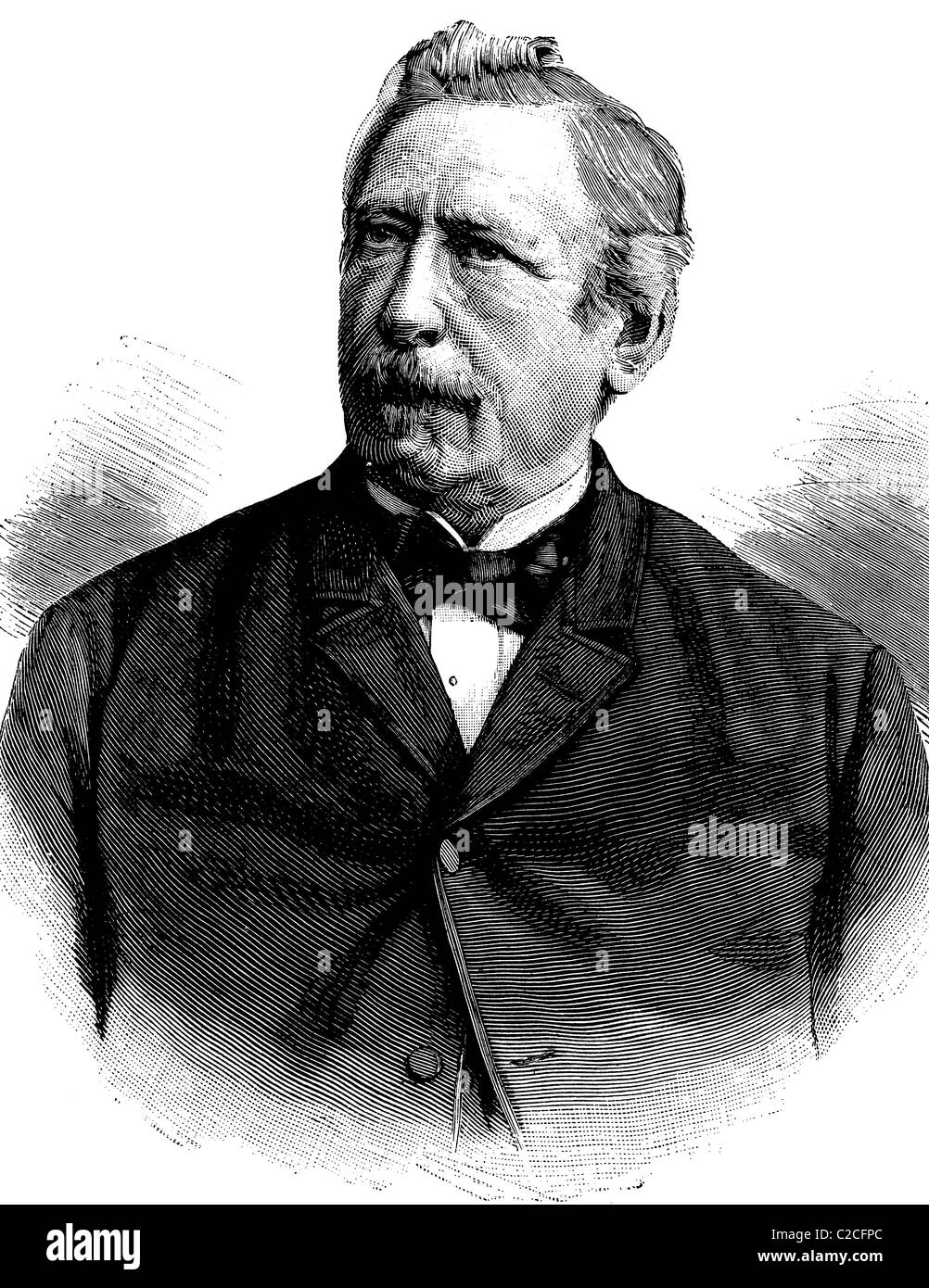 Karl Schenk, 1823-1895, Präsident der Schweiz, historische Abbildung ca. 1893 Stockfoto