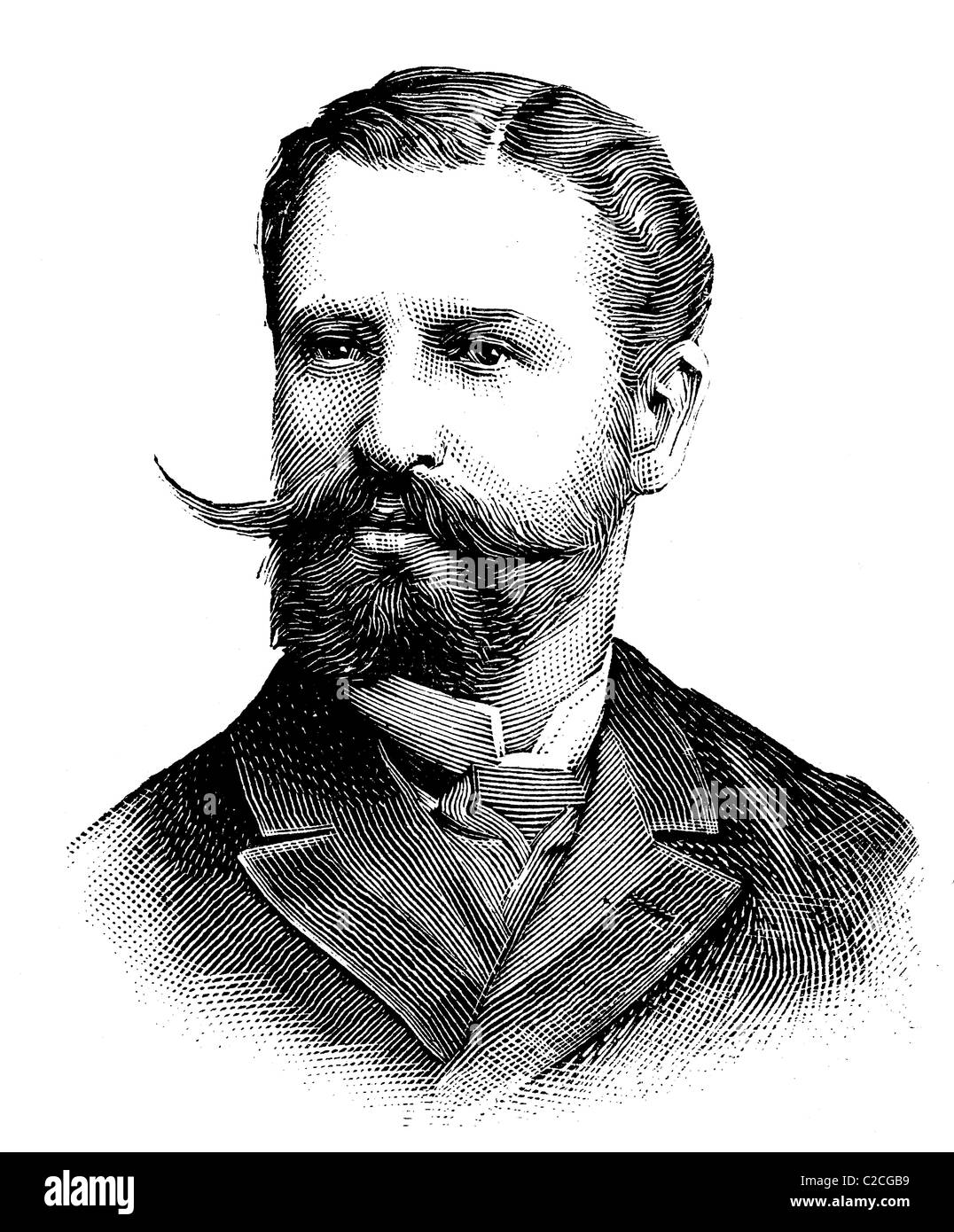Emile Delahaye, 1843-1905, Automobil-Pionier und Gründer der Automarke Delahaye, Geschichtsbild, ca. 1893 Stockfoto