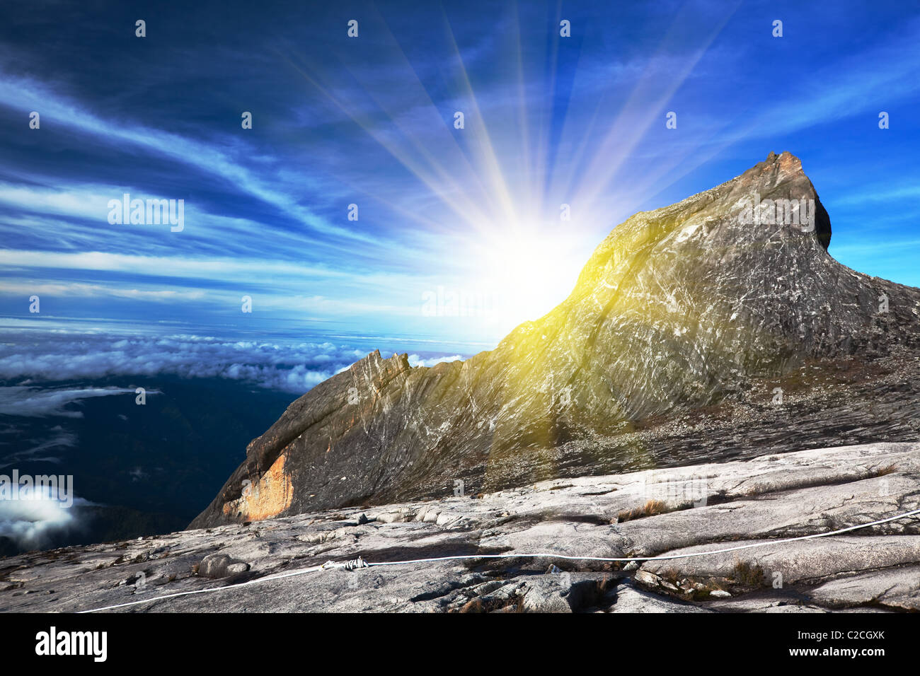 South Peak bei Mount Kinabalu Stockfoto
