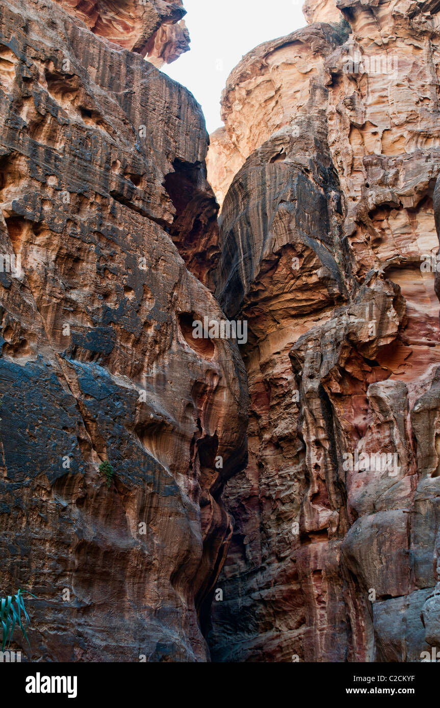 Alten Felsformation in Petra, Jordanien Stockfoto