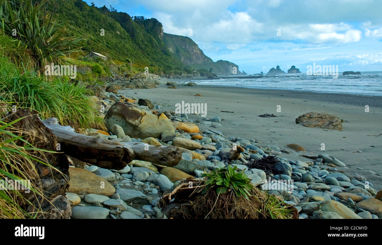 Pancake Rocks, Punakaiki, Paparoa National Park, West Coast, Südinsel, Neuseeland Stockfoto