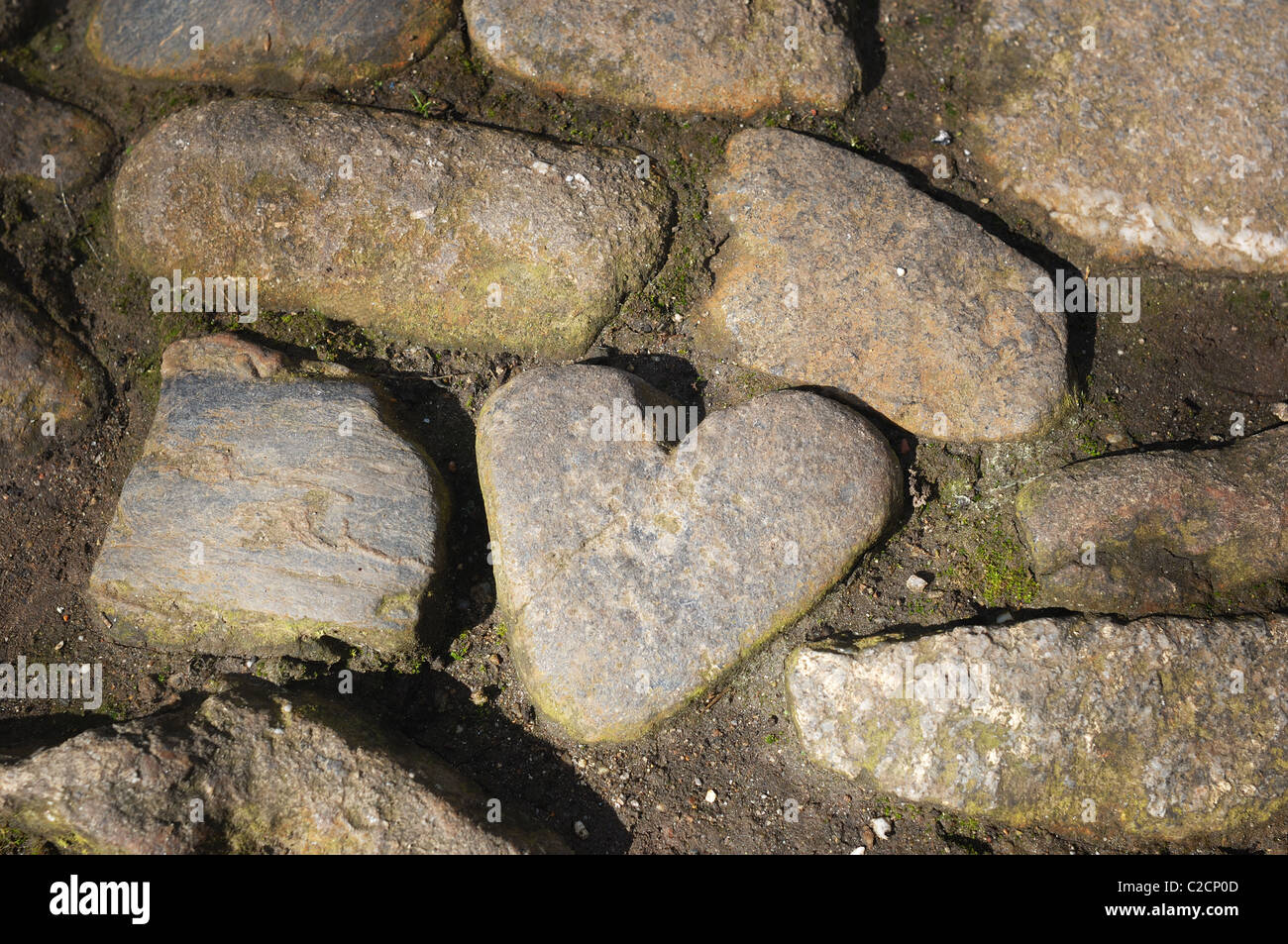 Stein Herz - John Gollop Stockfoto