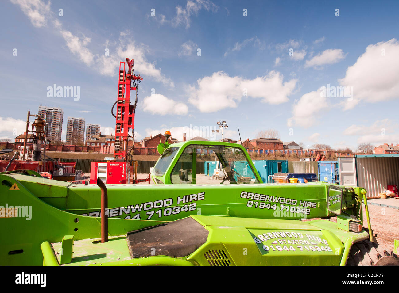 Ein Geothermie-Projekt von der Newcastle University, Dept of Energy and Climate Change finanziert. Stockfoto