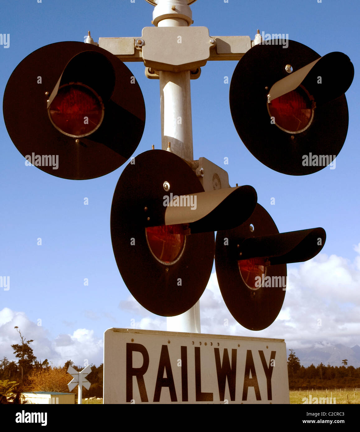 Bahnübergang Stockfoto