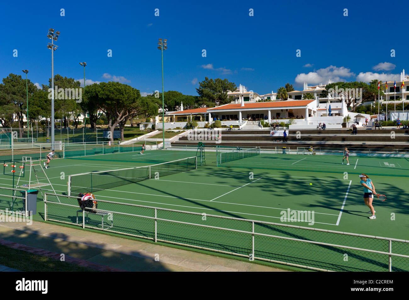 Portugal, Algarve, Vale Lobo Tennisakademie Stockfoto