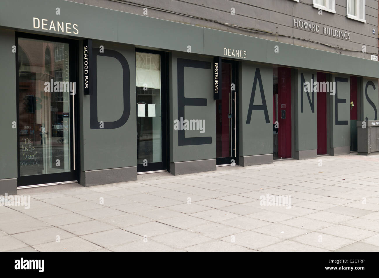 Deanes Restaurant, Belfast, im Besitz von preisgekrönten Küchenchef Michael Deane. Deanes verloren seinen Michelin-Stern im vergangenen Jahr. Stockfoto