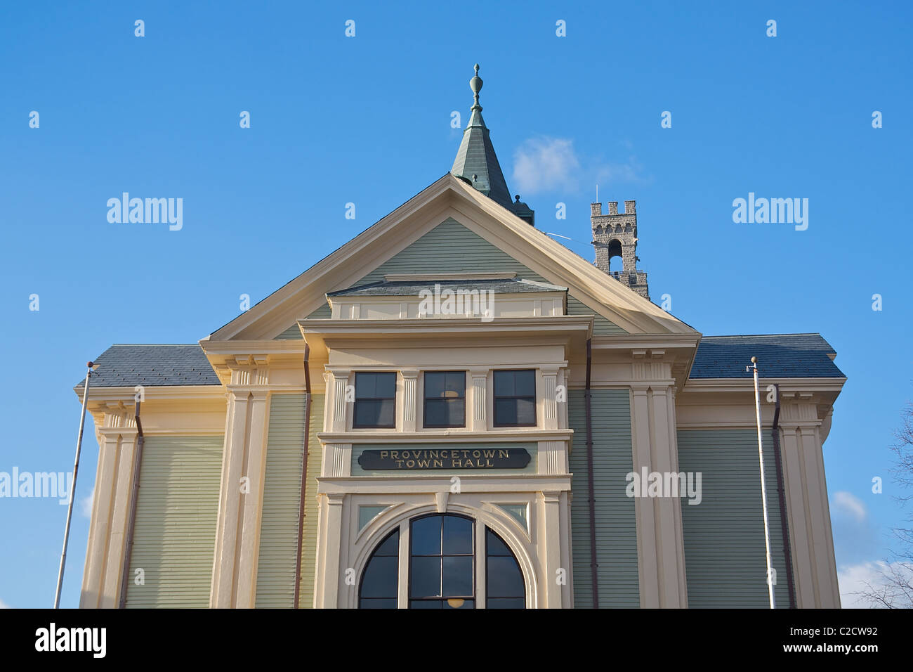 Detail der Provincetown, Massachusetts-Rathaus Stockfoto