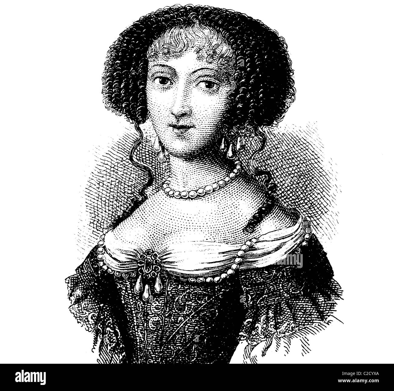 Claudia Felizitas von Österreich, 1653-1676, Erzherzogin und römisch-deutsche Kaiserin, historische Abbildung Stockfoto