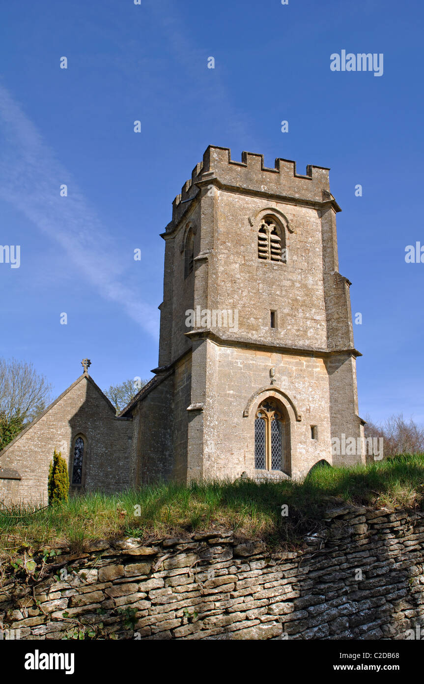 Kirche der Heiligen Rood, Daglingworth, Gloucestershire, England, Vereinigtes Königreich Stockfoto