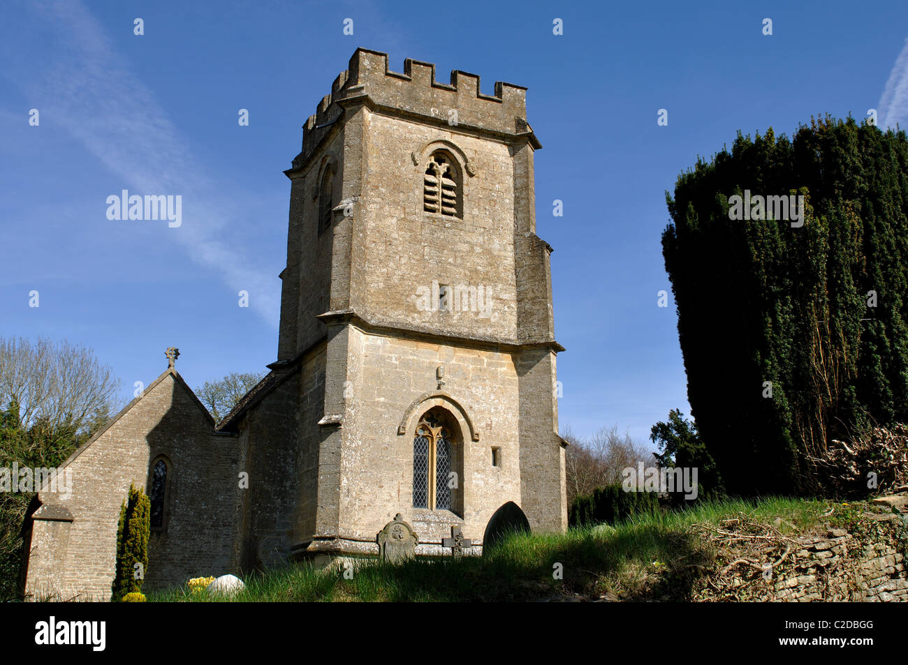 Kirche der Heiligen Rood, Daglingworth, Gloucestershire, England, Vereinigtes Königreich Stockfoto