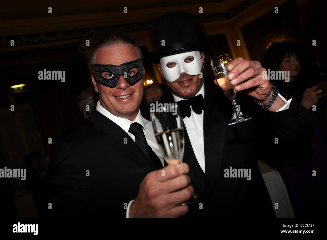 Maskenball in Brighton, East Sussex, UK. Stockfoto