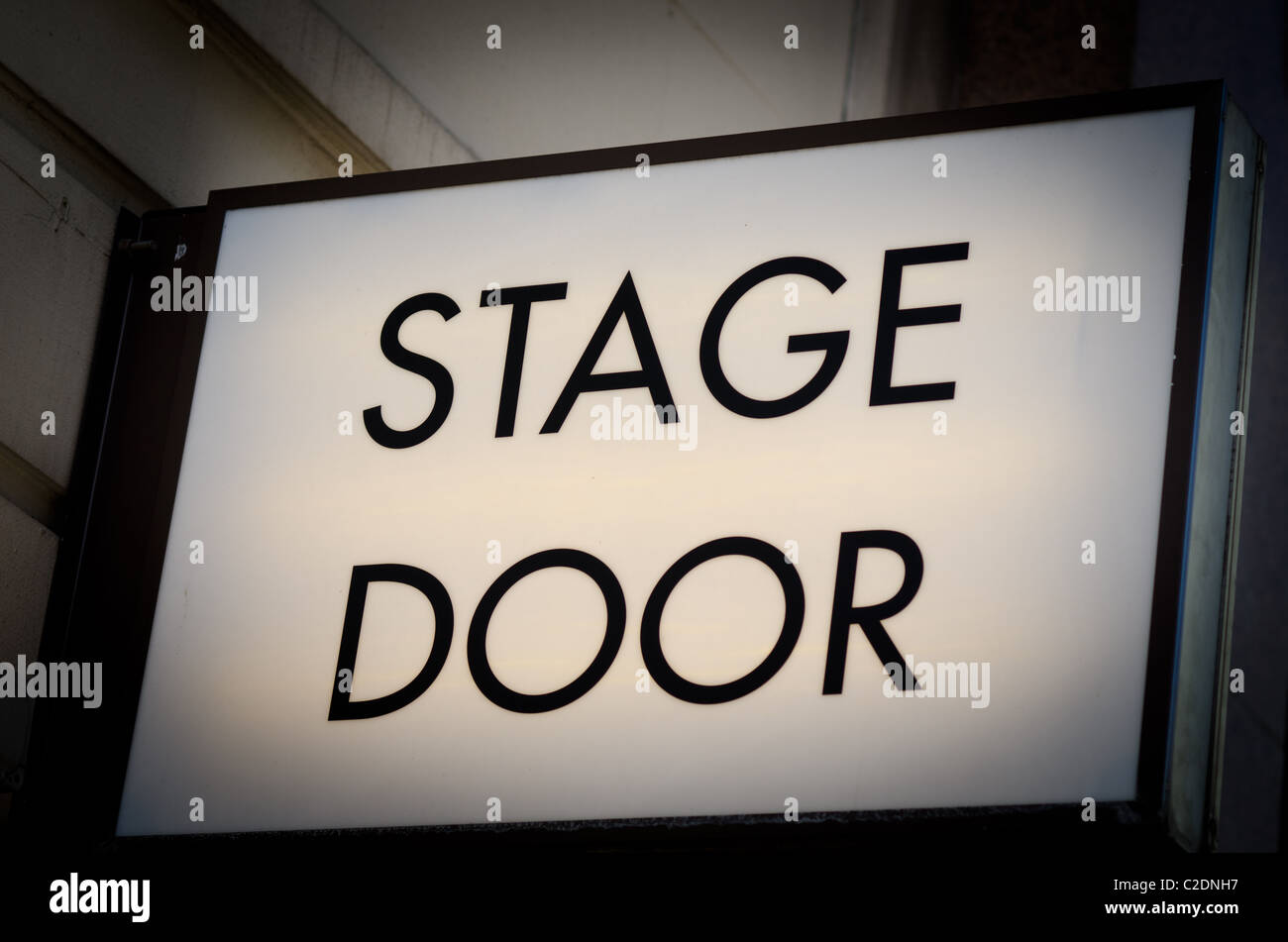 Bühne-Türschild Stockfoto