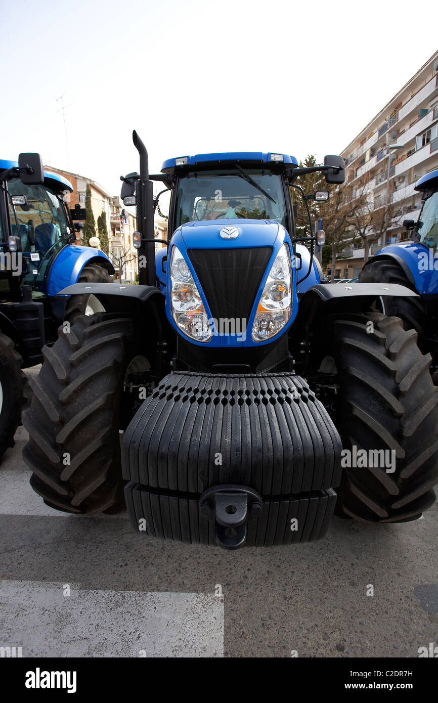 Ausstellung von Landmaschinen. Mollerussa. Katalonien. LLeida, Spanien. Stockfoto