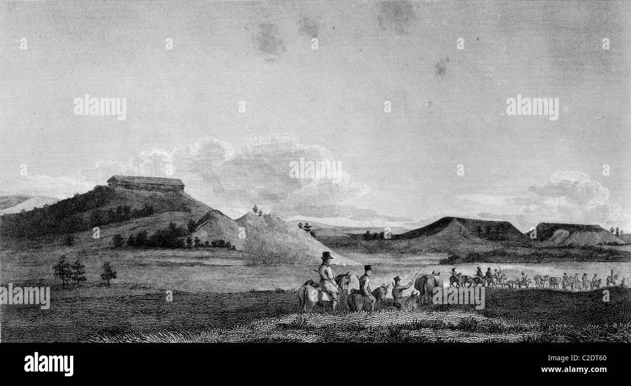 Ansicht der Tablelands am Fuße der Rocky Mountains Stockfoto