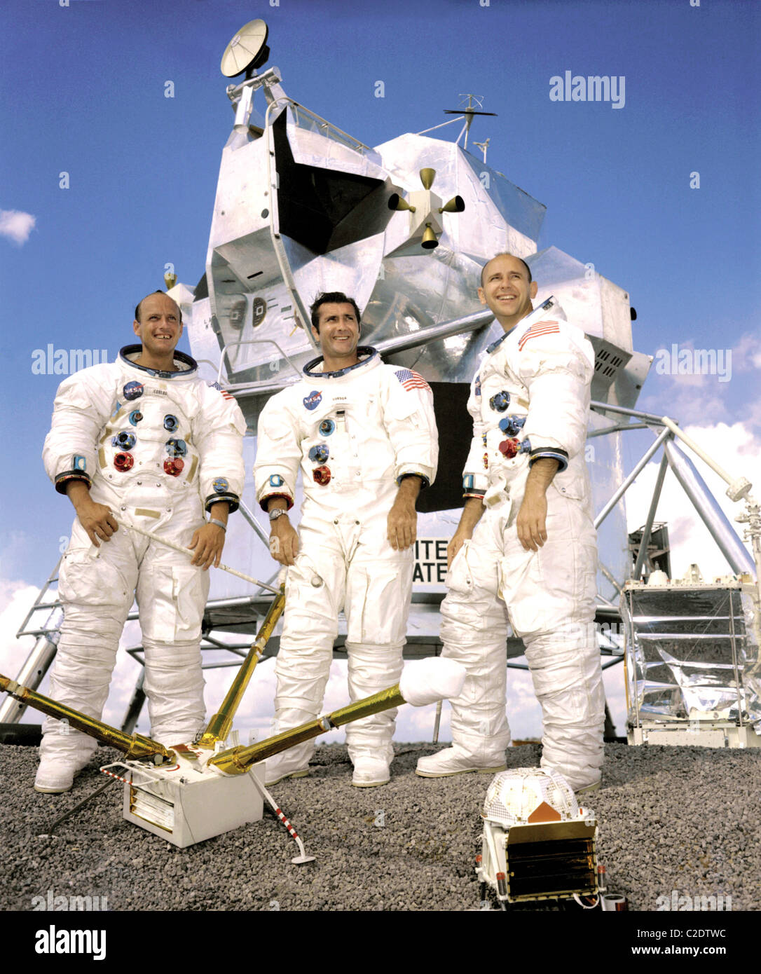 Besatzung der Apollo 12 Mondlandung Mission Prime Stockfoto
