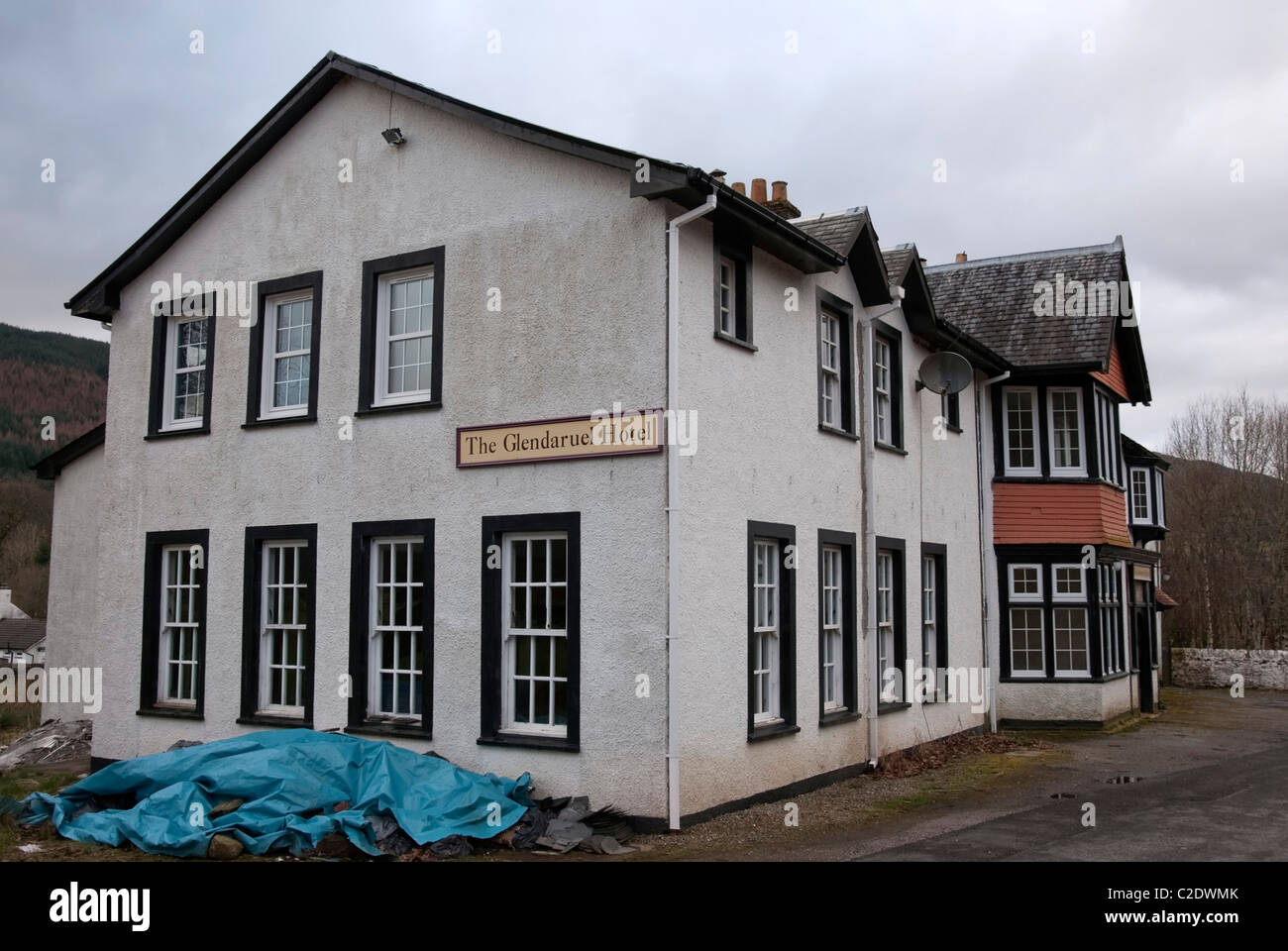 Die ehemalige Glendaruel Hotel Glendaruel Argyll Schottland UK Vereinigtes Königreich Stockfoto