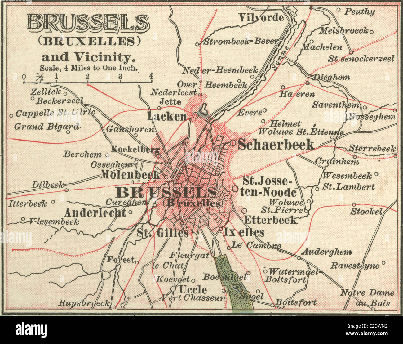 Map Of Brussels Stockfotos Und Bilder Kaufen Alamy