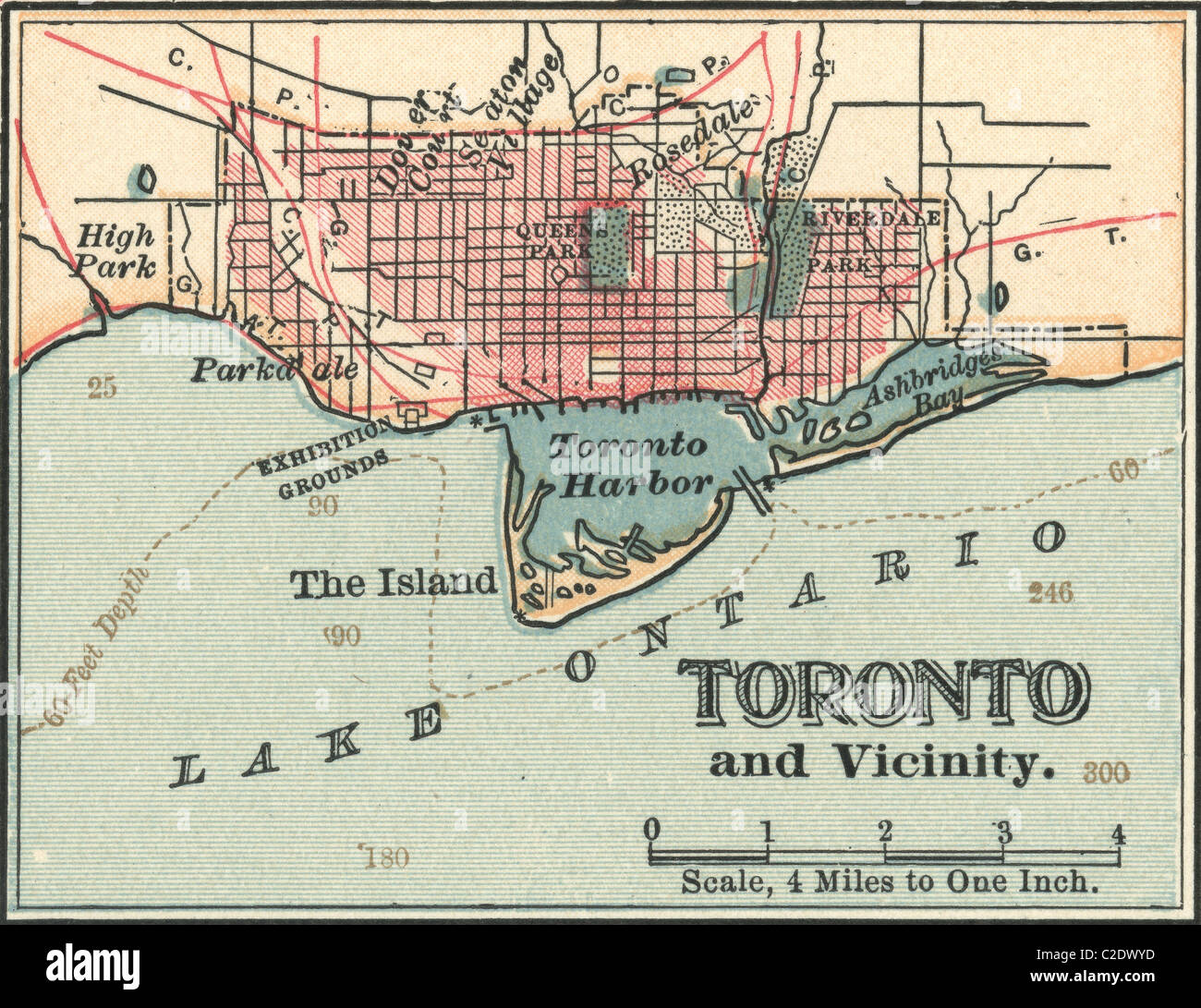 Karte von Toronto Stockfoto