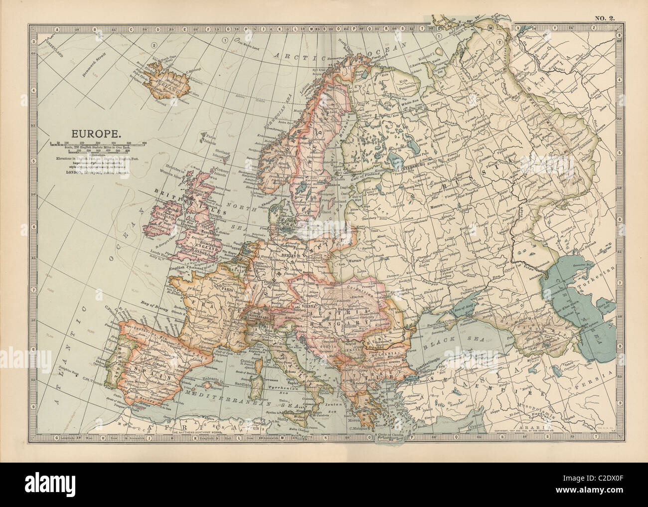 Karte von Europa Stockfoto
