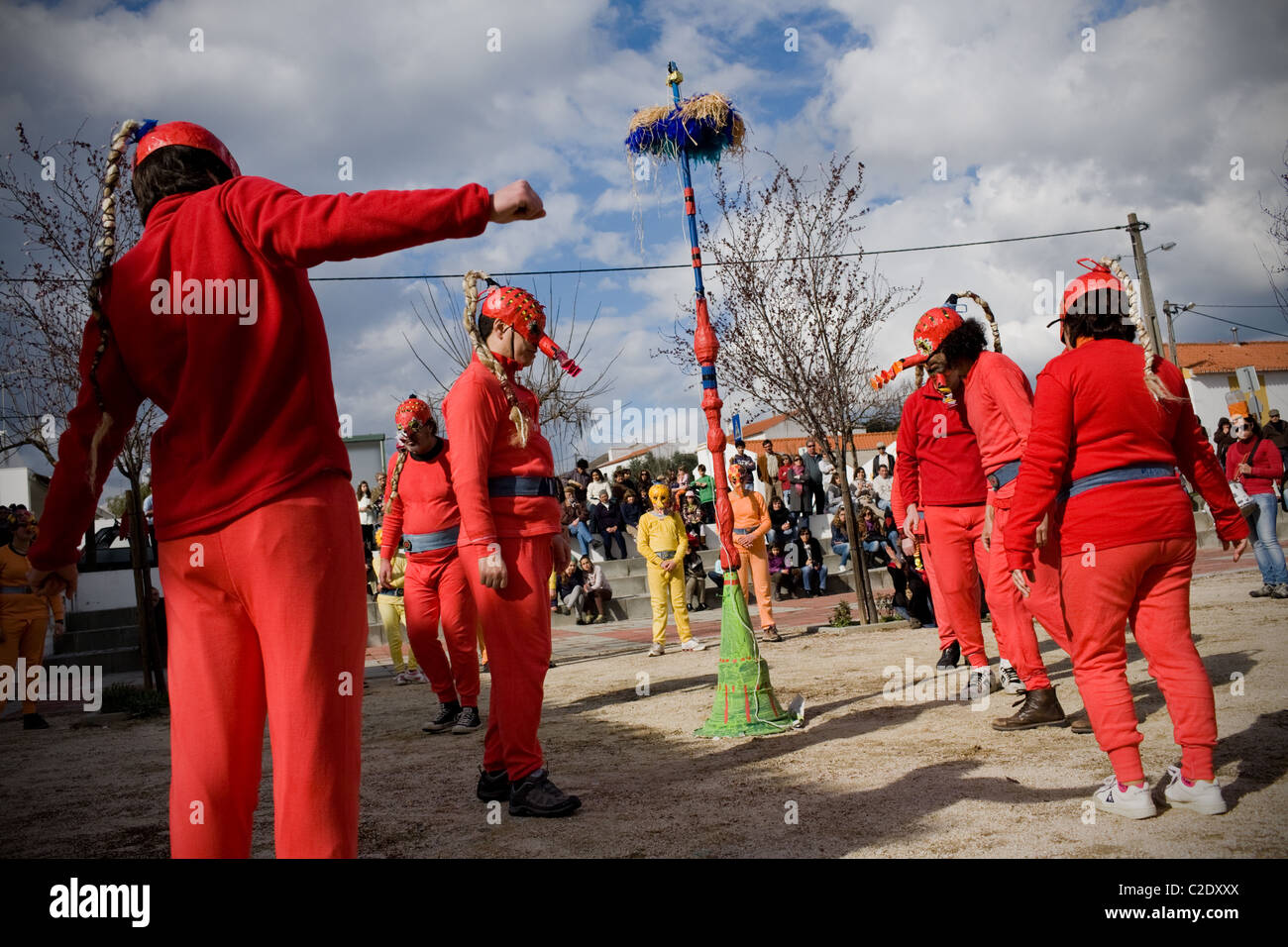 Carnivale Feier in Guadalupe, Portugal, Alentejo Region Stockfoto