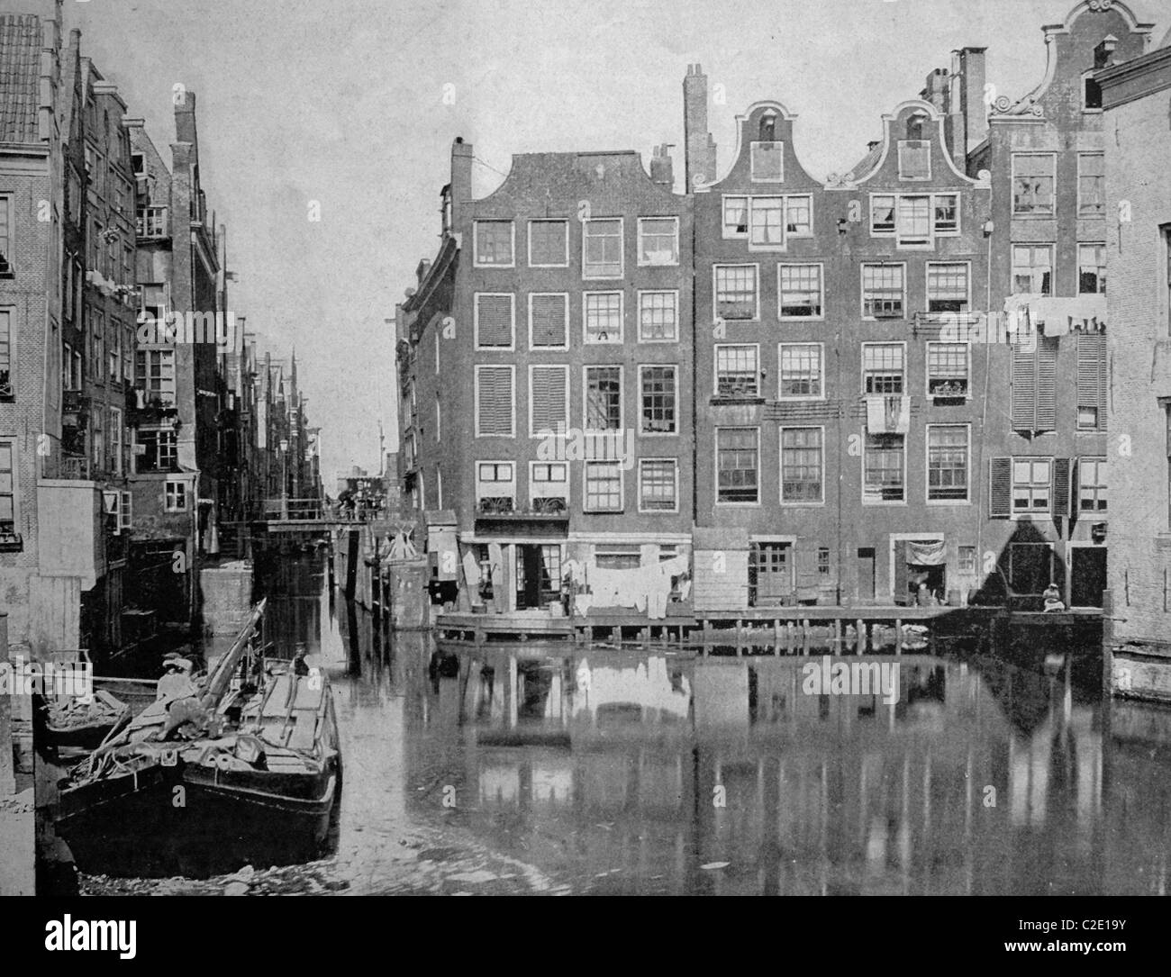 Frühe Autotype von Amsterdam, Noord-Holland, Niederlande, Geschichtsbild, 1884 Stockfoto