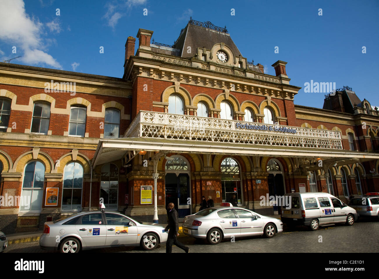 Bahnhof Portsmouth England Stockfoto