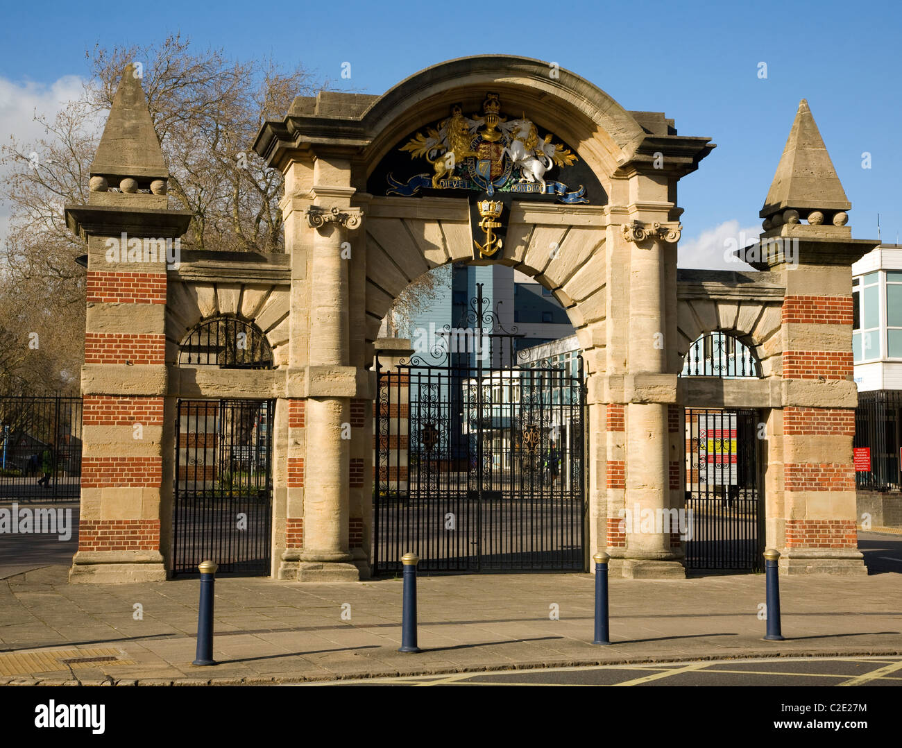 HMS Nelson Royal Navy naval base Portsmouth (Hampshire) England Stockfoto