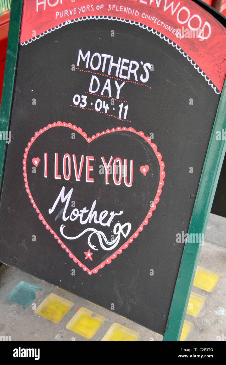 Glückliche Mütter Tag "Ich liebe dich" Stockfoto