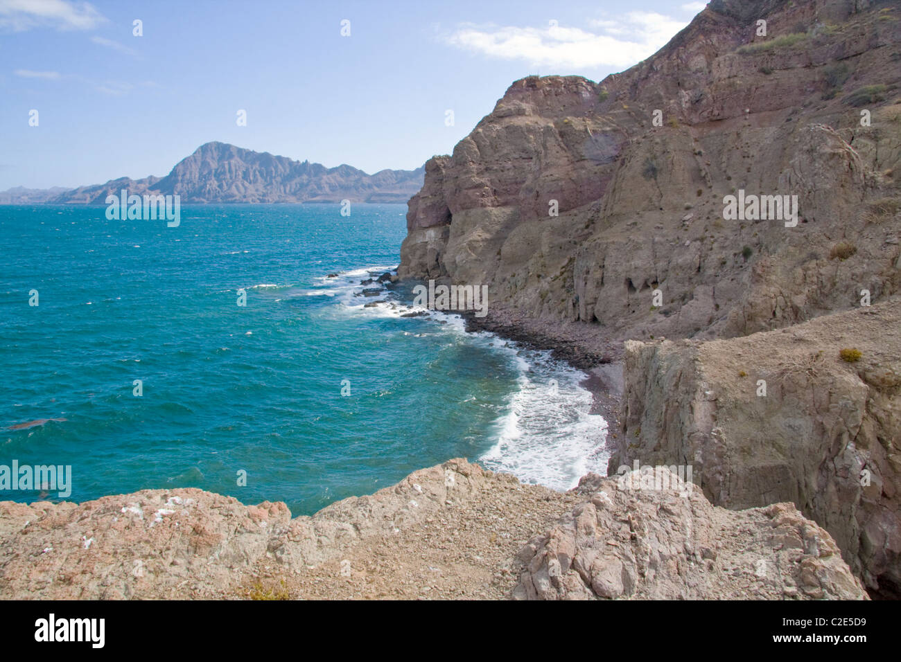 Seascape landschaftlich schön, Sea of Cortez, Baja California, Mexiko. Stockfoto