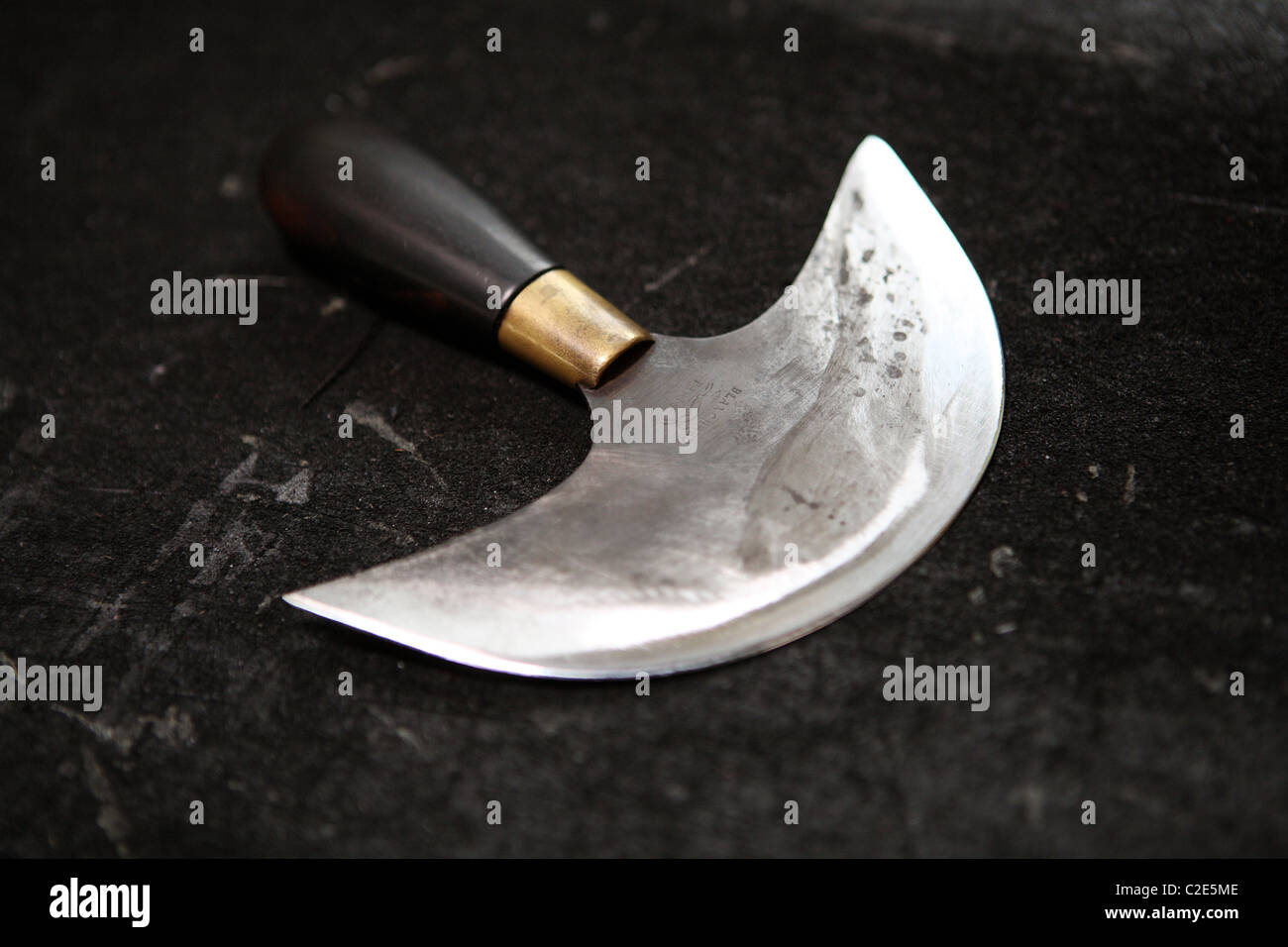 Ein Leder-Messer Stockfoto