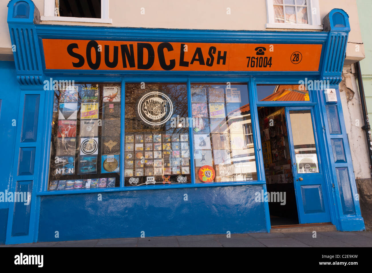 Im Soundclash Plattenladen Store in St. Benedicts Straße in Norwich, Norfolk, England, Großbritannien, Uk Stockfoto