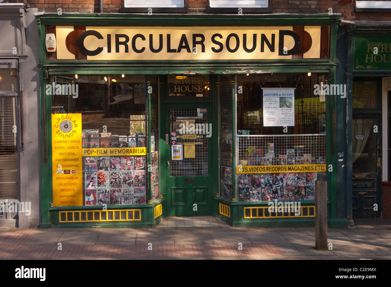 Im Rundschreiben Sound Plattenladen Store in St. Benedicts Straße in Norwich, Norfolk, England, Großbritannien, Uk Stockfoto