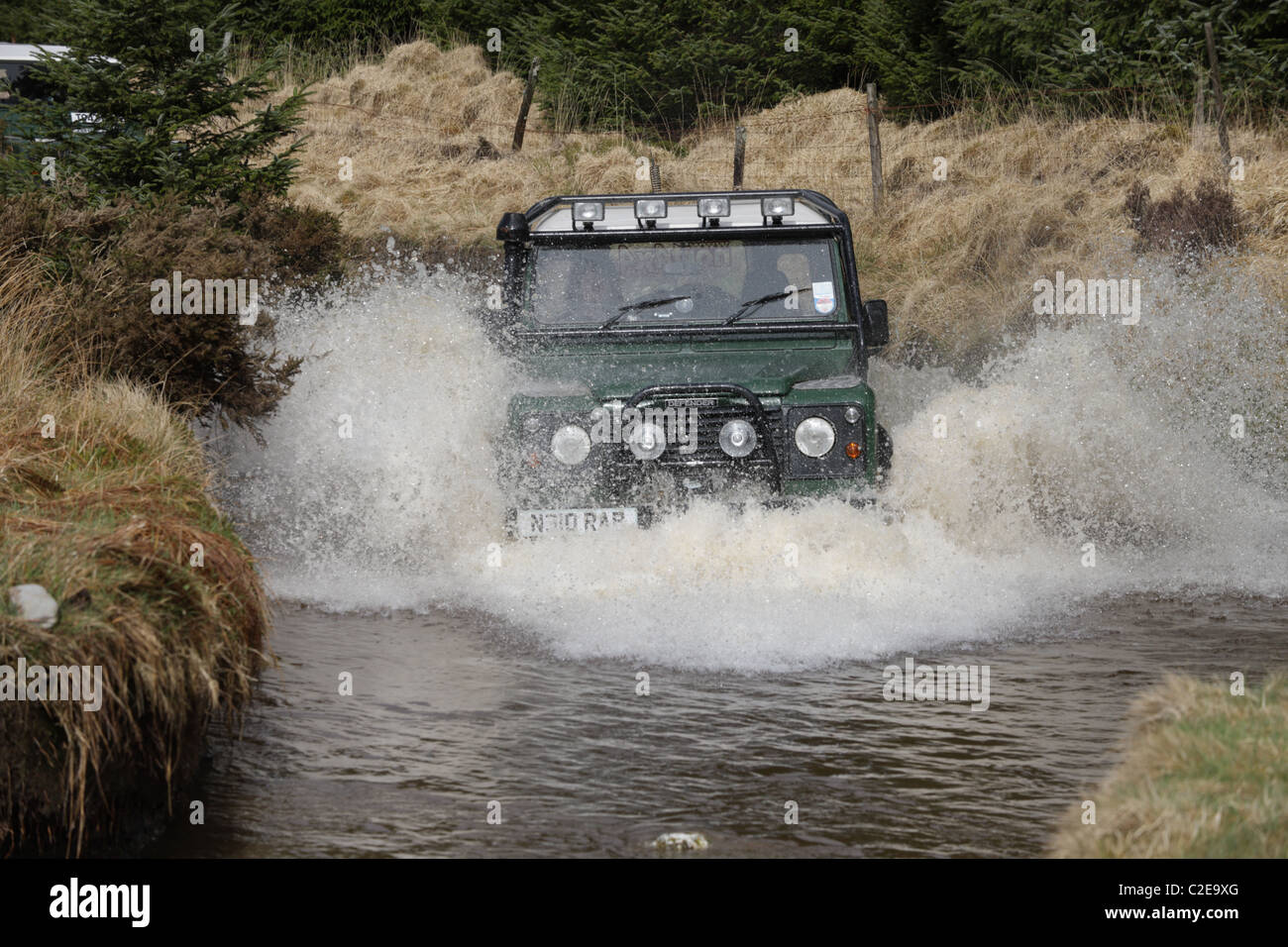 Landrover off Road Abenteuer im Vereinigten Königreich Stockfoto