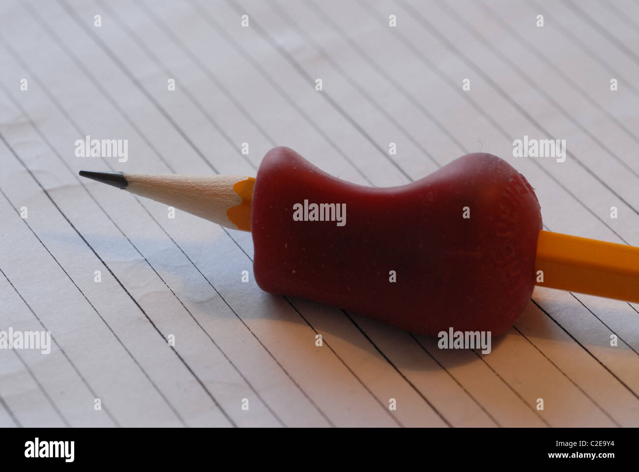 Bleistift mit Kugelschreiber Griff. Stockfoto